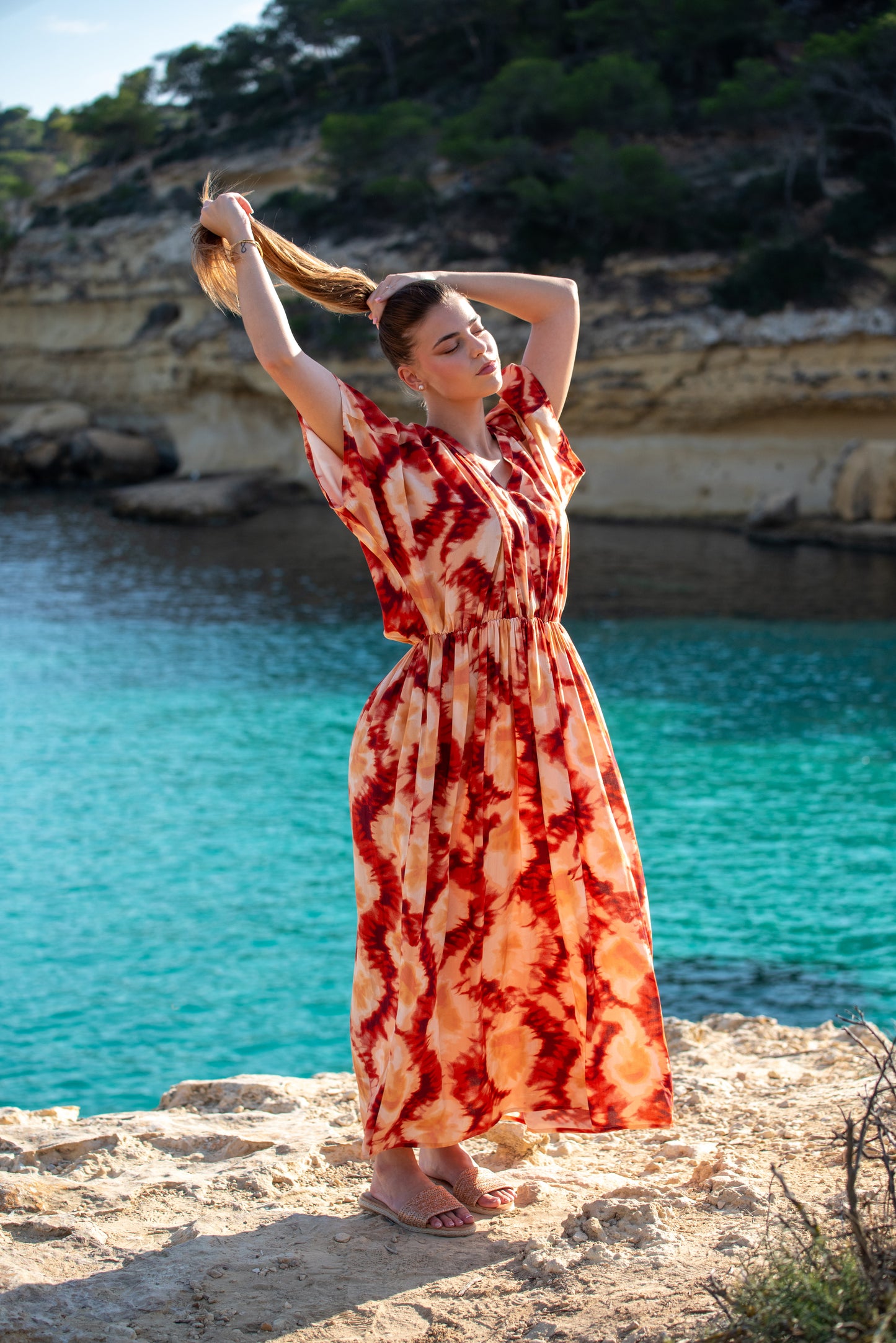SIMONA RED TIE DYE