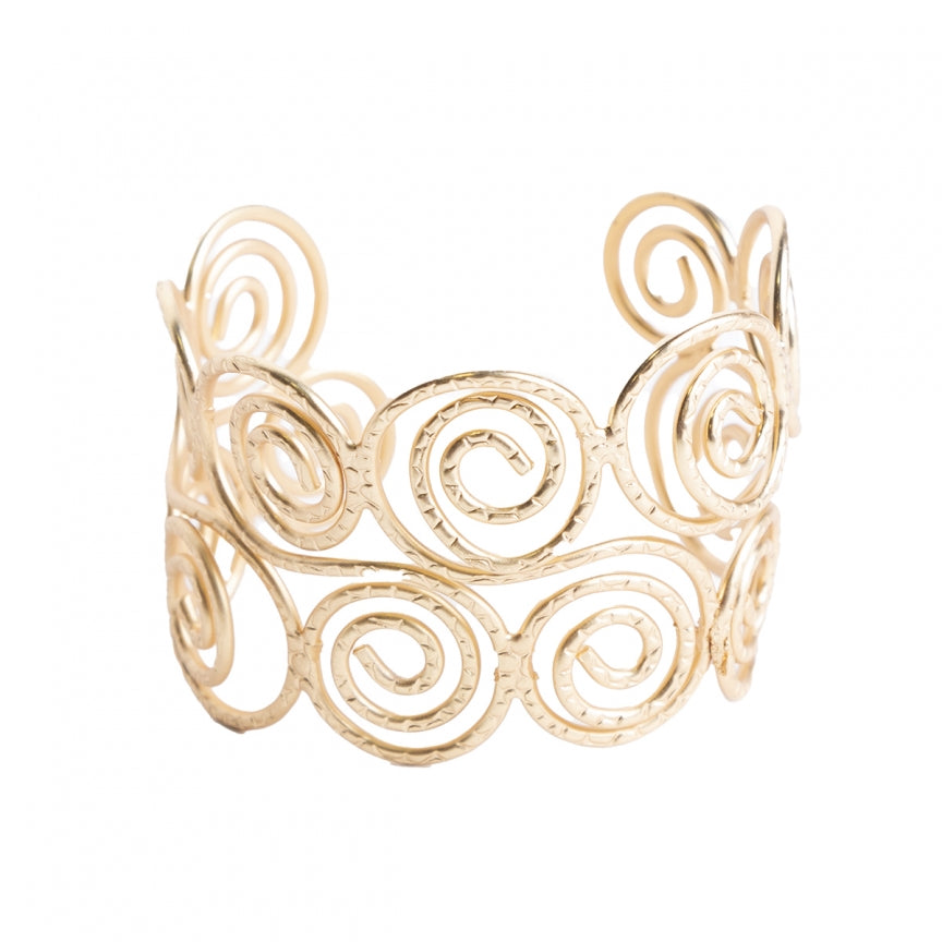 BRAZALETE WAVE DORADO MATE