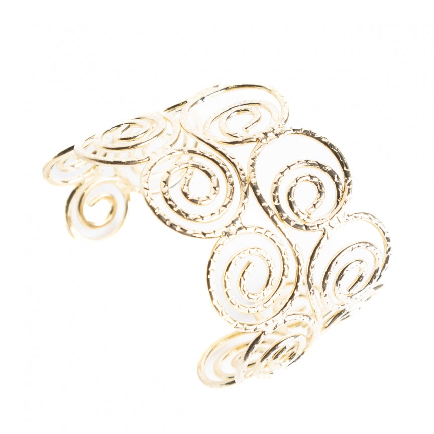 BRAZALETE WAVE DORADO BRILLANTE