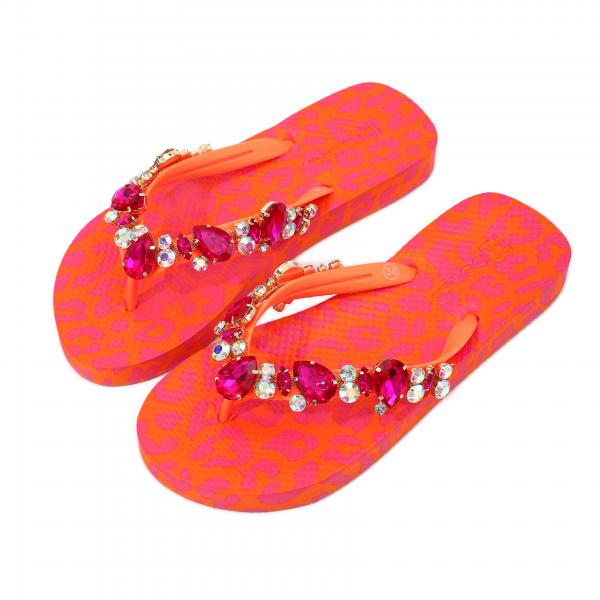 Leo - Orange - Pink Neopren Clutch