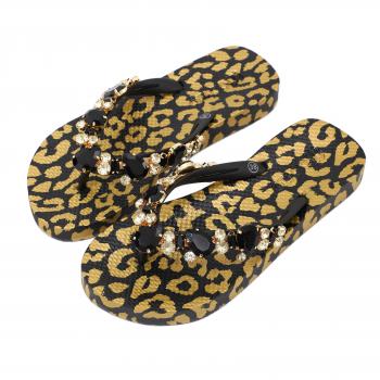 Leo - Schwarz Gold Metallic - Gold Neopren Clutch