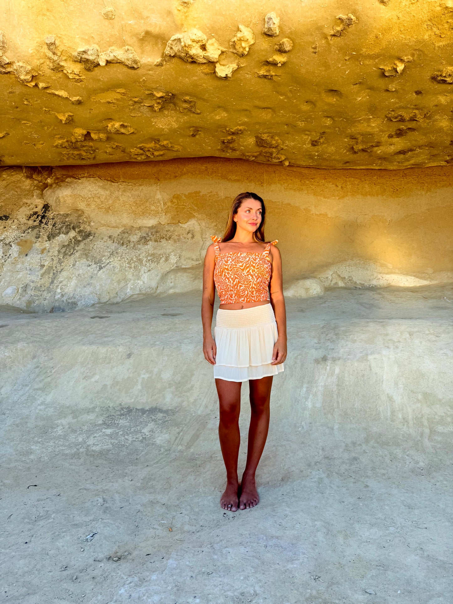 Falda Corta Ibiza Beige