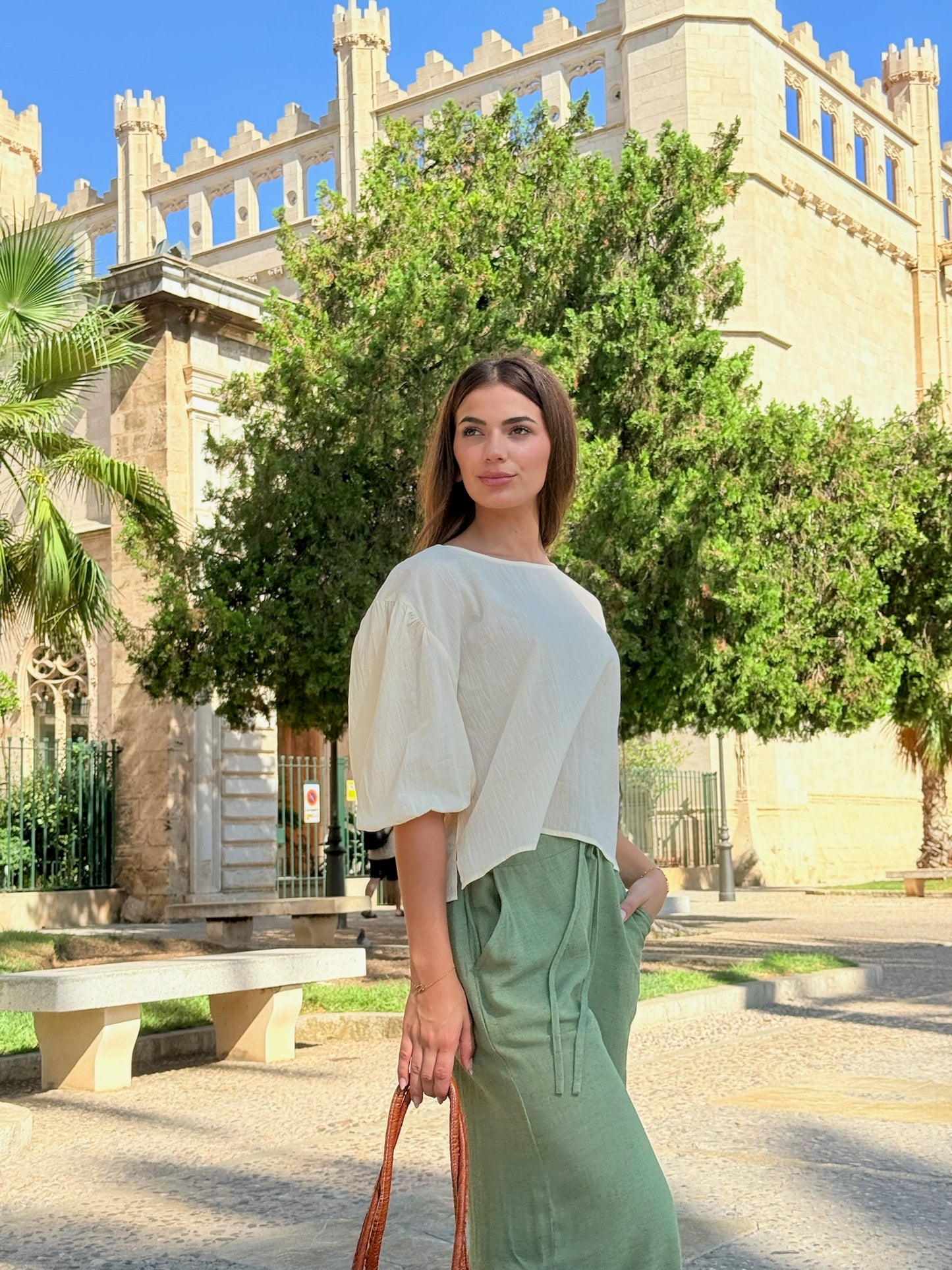 Blusa Balloon Beige