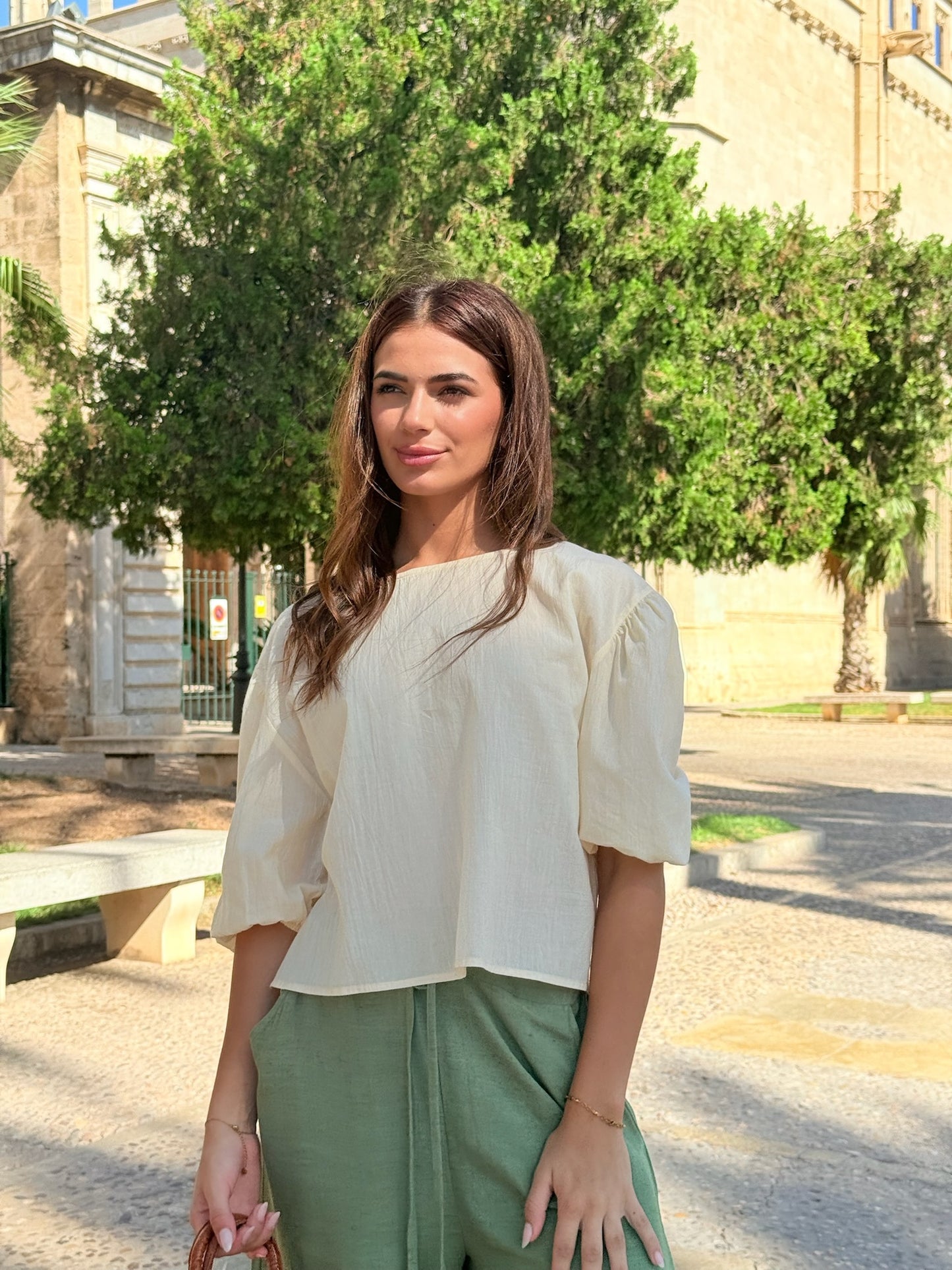 Blusa Balloon Beige