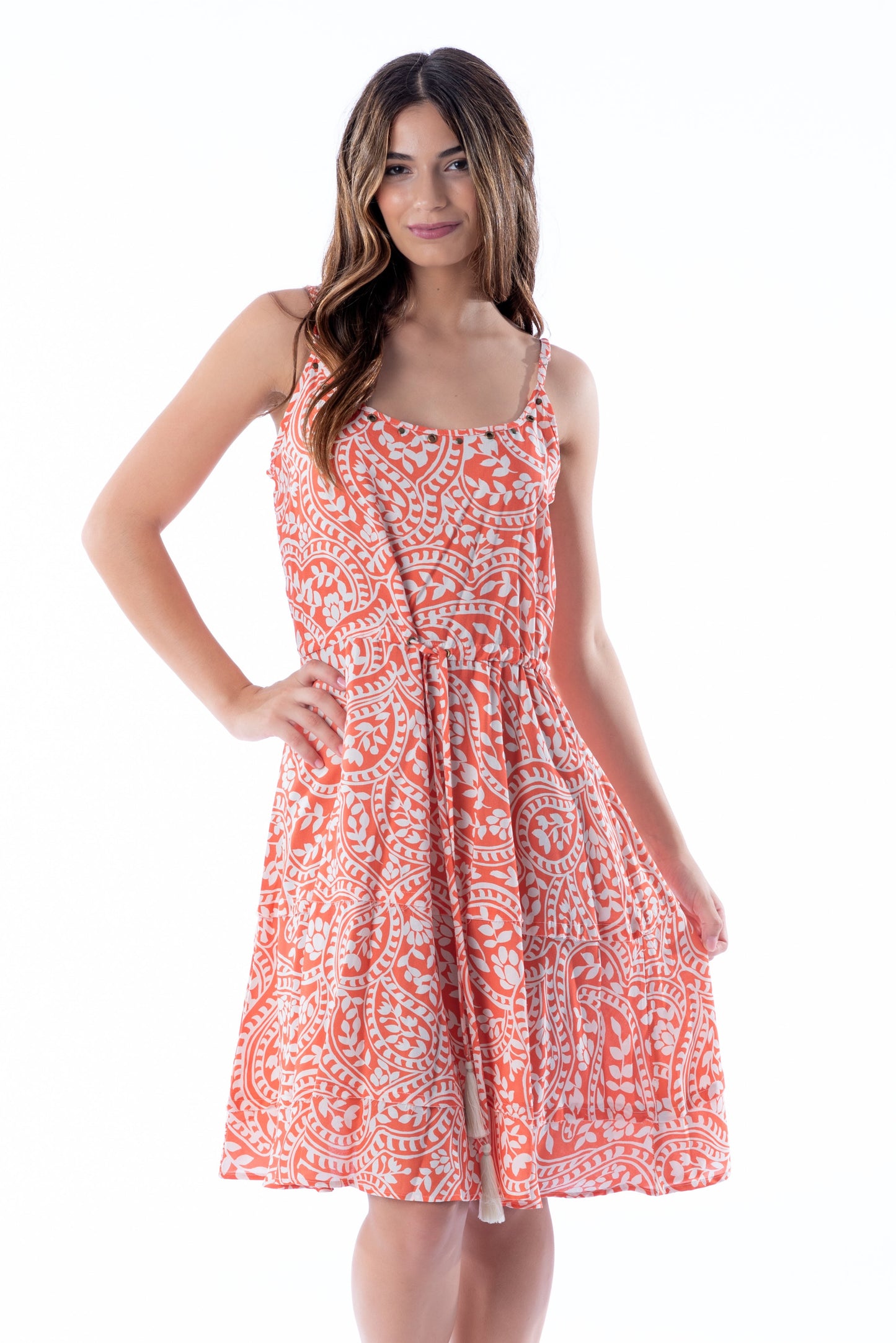 FLORA CORAL PAISLEY