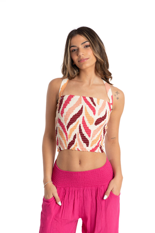 BUSTIER LONG TRIBAL FUCSIA