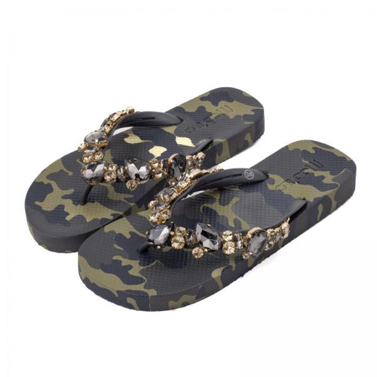Camouflage Khaki - Peace - Neopren Clutch
