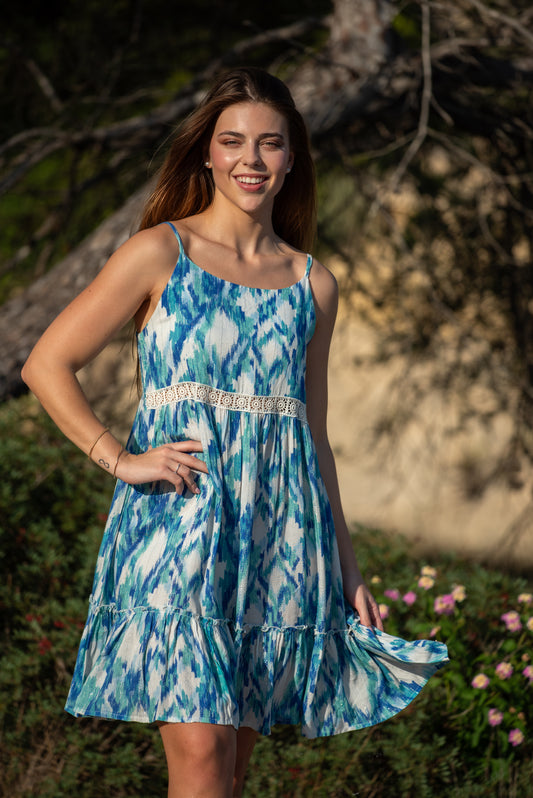 HELEN AQUA IKAT