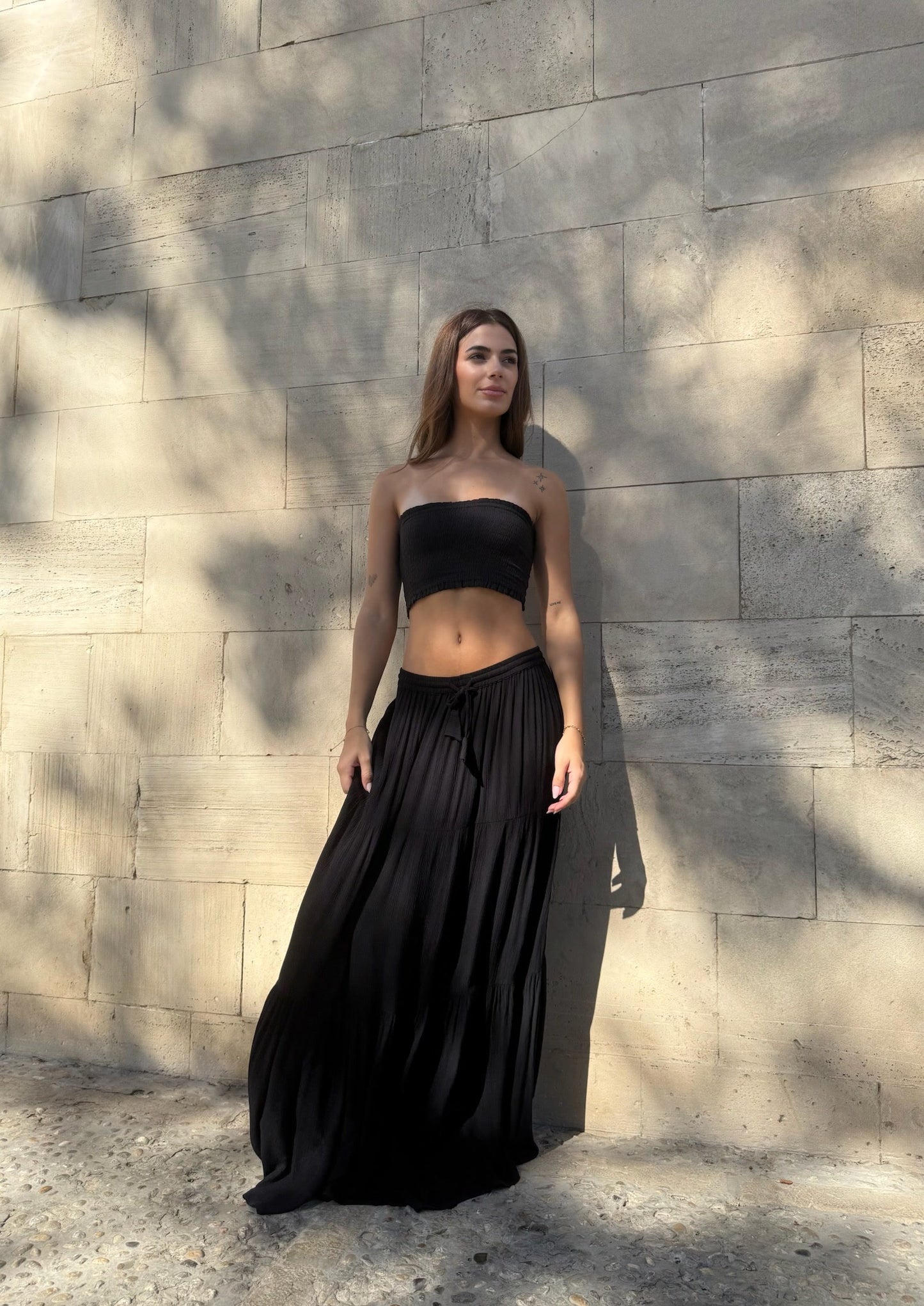 Falda Larga Reina Black