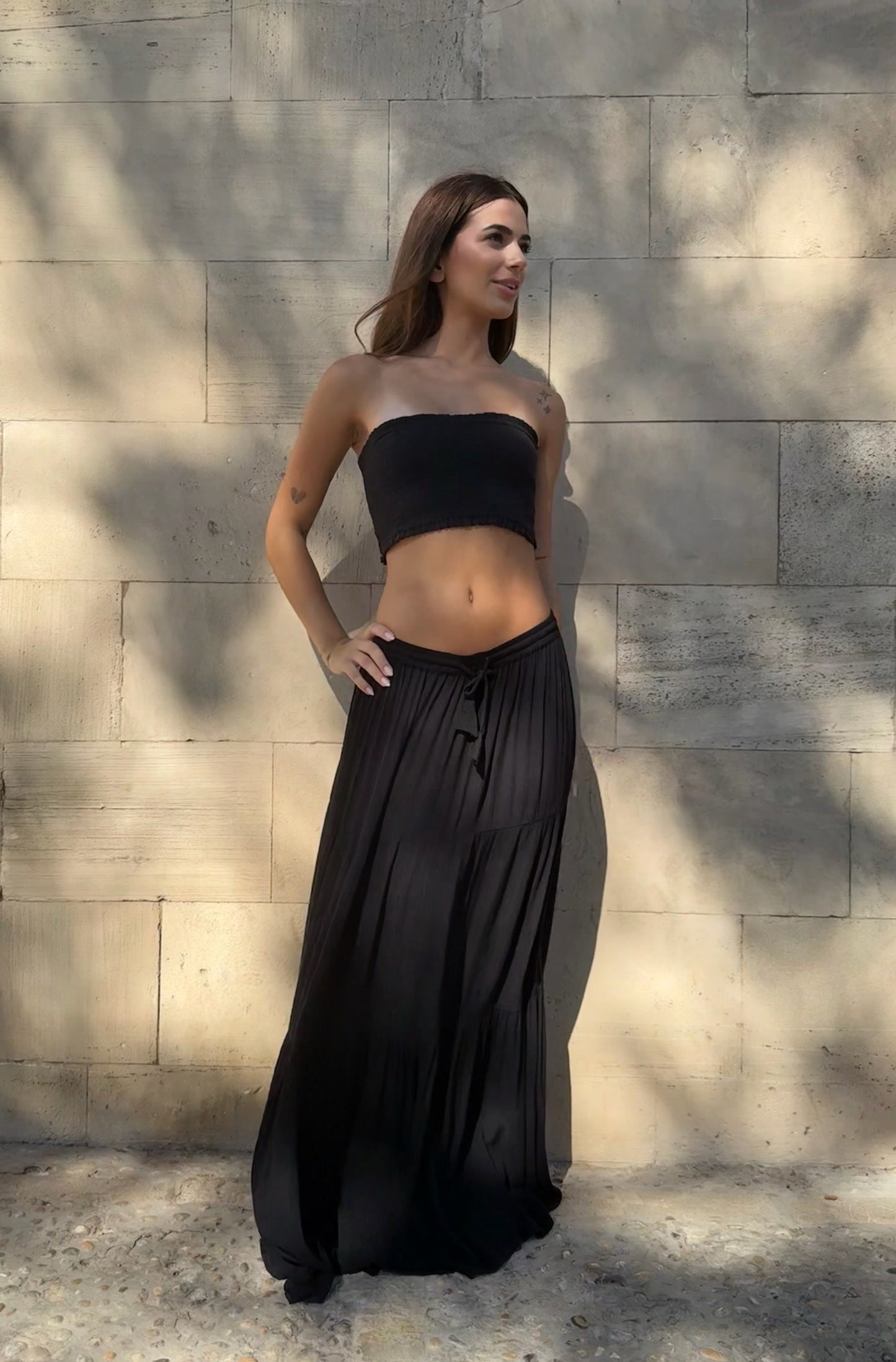 Falda Larga Reina Black