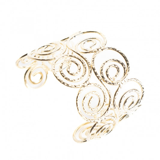 BRAZALETE WAVE DORADO BRILLANTE