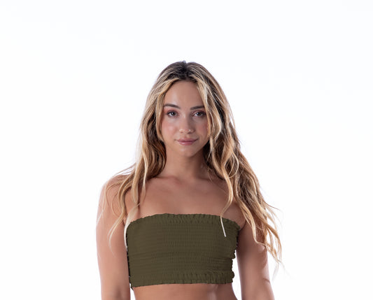 BUSTIER CAQUI