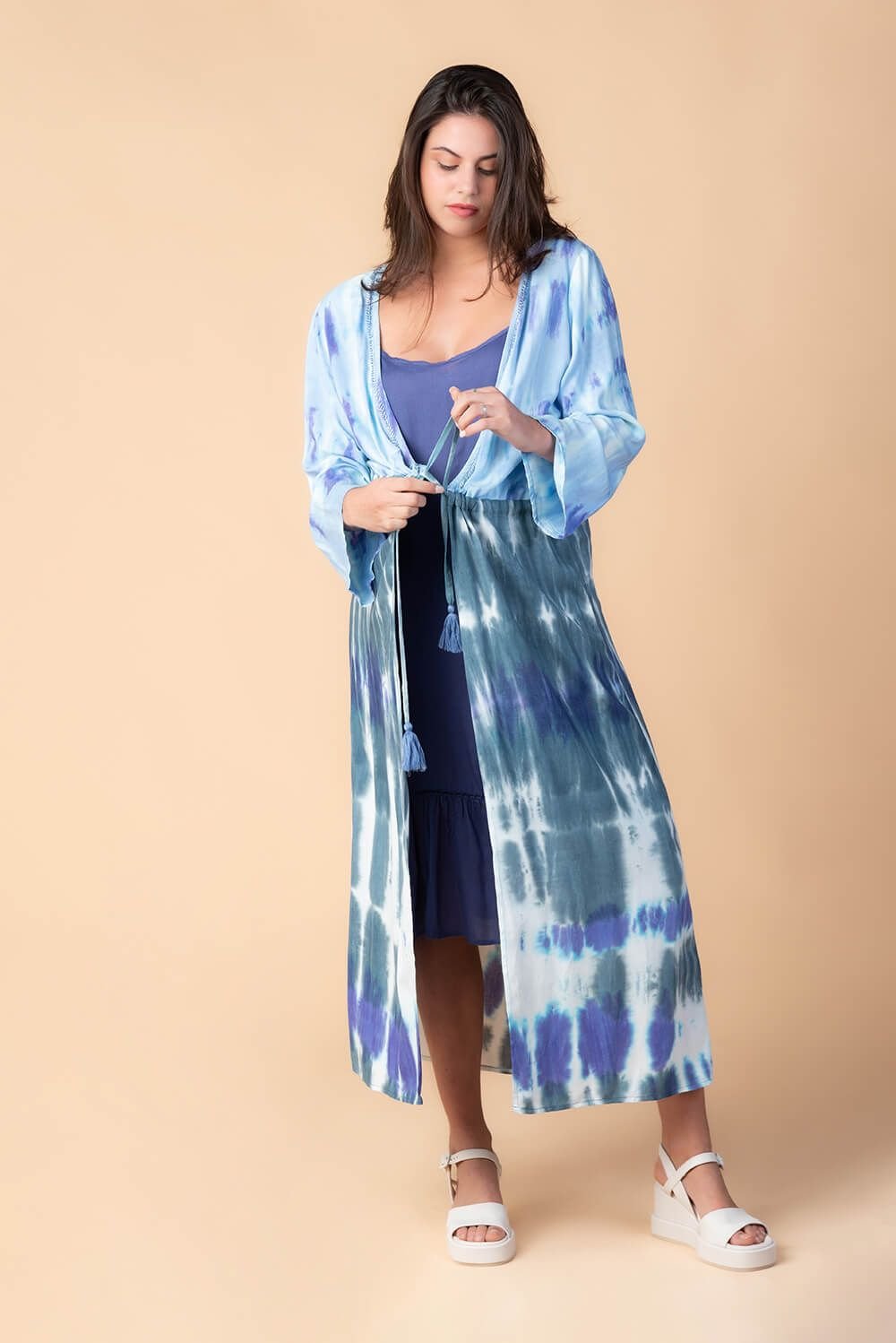 KIRAN Kimono Largo Kiran Blue