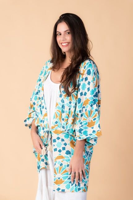 Kimono Midi Karen Blue