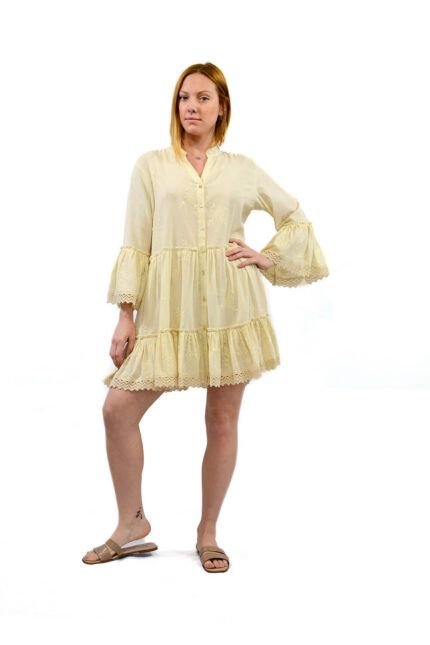 Vestido Corto Camila Ivory