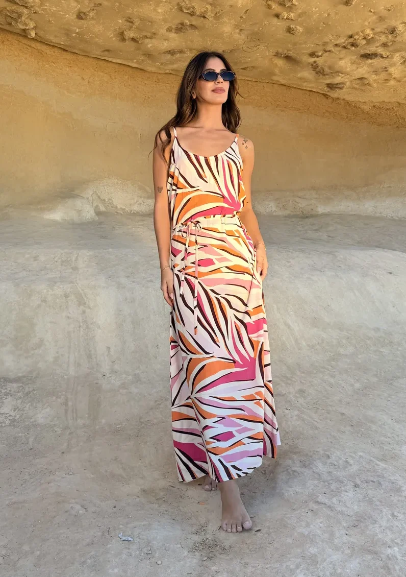 Vestido Largo Butterfly Areca Pink
