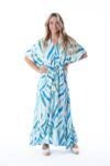 Vestido Largo Celine Aqua