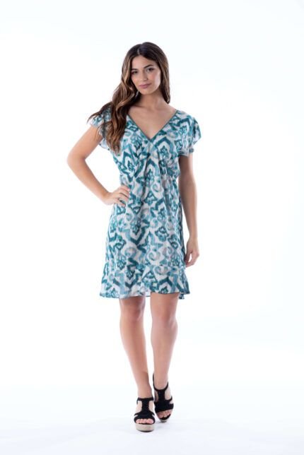 Vestido Corto Chloe Aqua