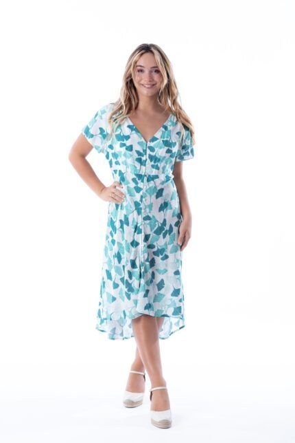 Vestido Corto Corina Aqua