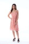 Vestido Corto Flora Coral