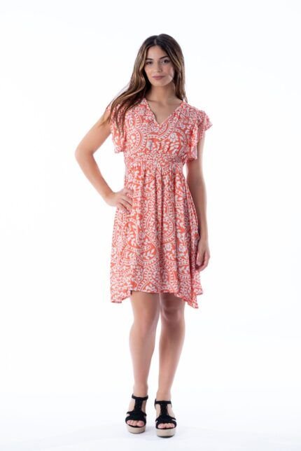 Vestido Corto Gala Coral