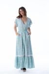 Vestido Largo Juanita Aqua