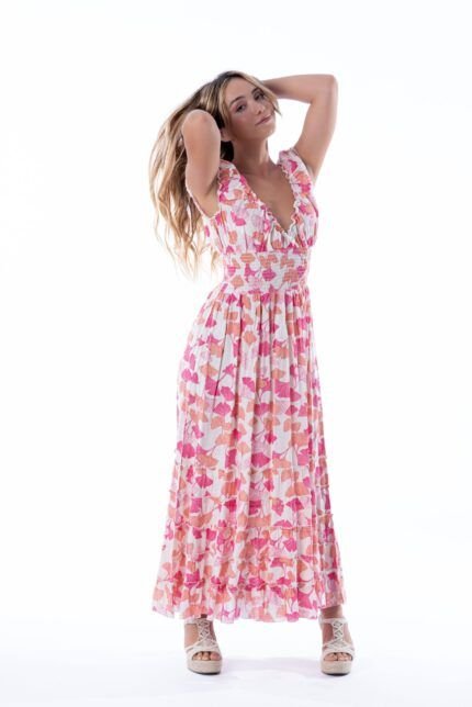Vestido Largo June Red Ginko