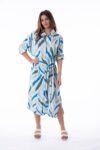 Camisa Larga Mara Tribal Aqua