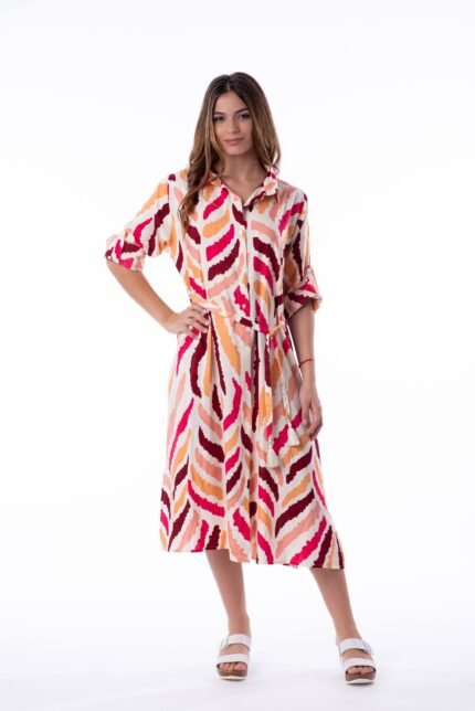 Camisa Larga Mara Tribal Red