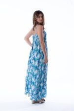 Vestido Largo Miranda Ikat Aqua — vista 2