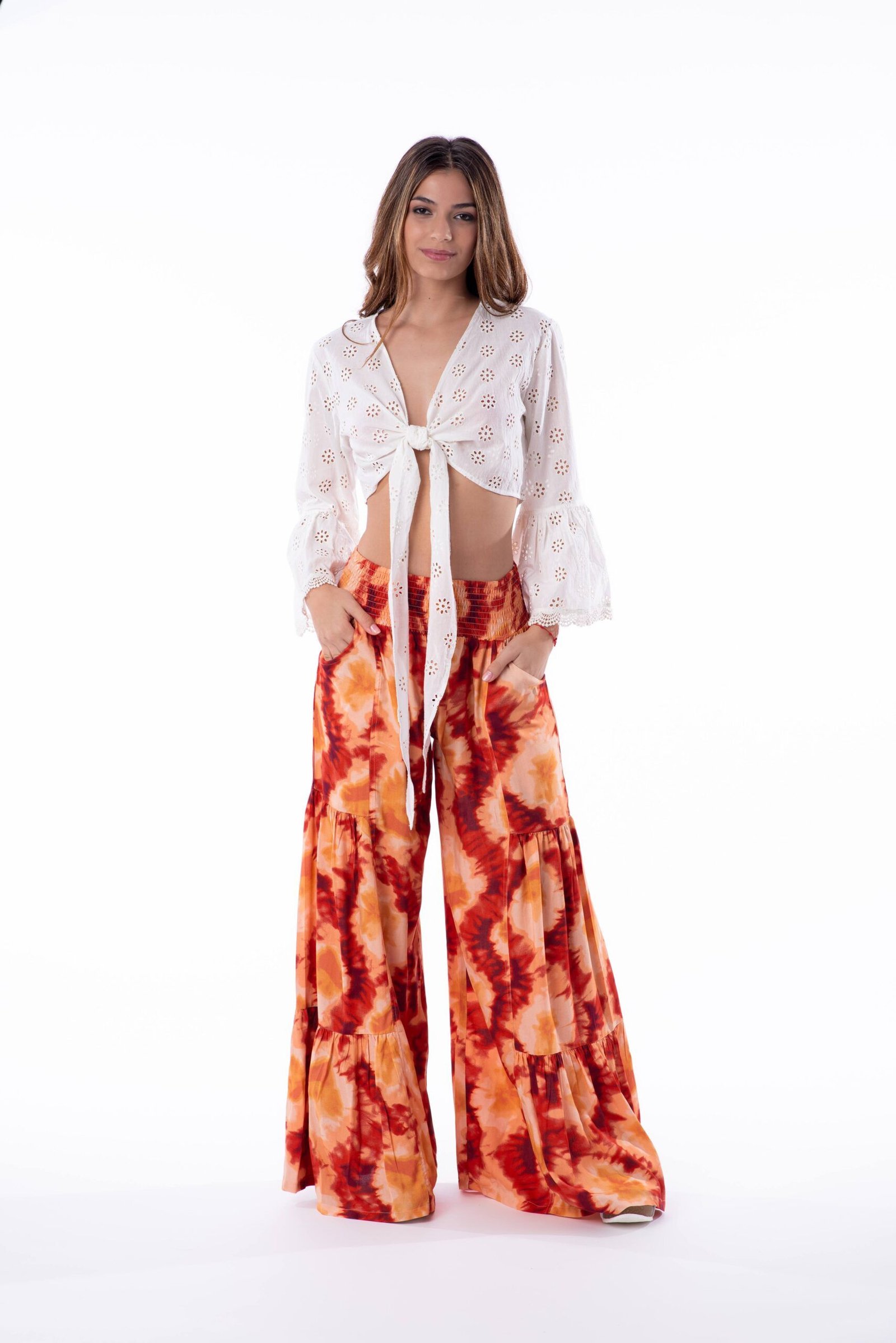 MUSS_3433104_RED 1 Pantalón Muss Red Tie Dye