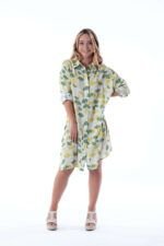 Camisa Midi Sara Green Ginko