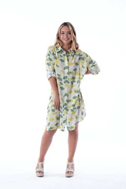 Camisa Midi Sara Green Ginko