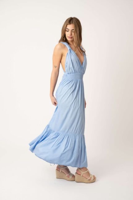 Vestido Largo Daisy Sky Blue — vista 2