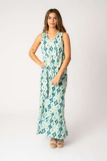 Vestido Largo Fernanda Aqua — vista 2