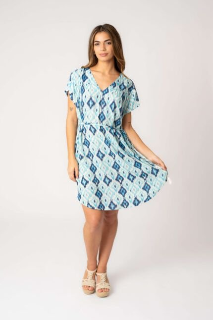Vestido Corto Fresh Blue Rombos