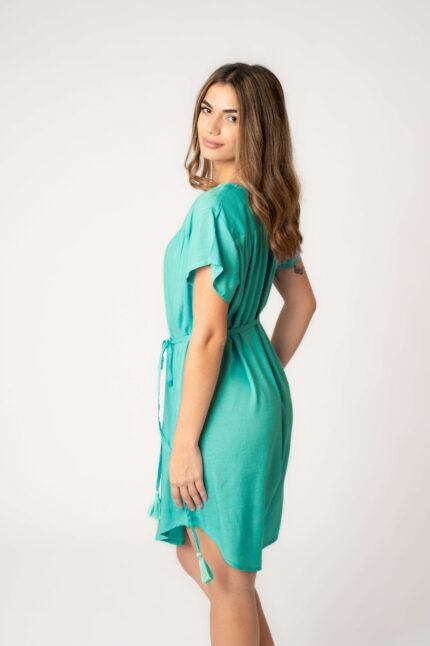 Vestido Corto Fresh Aqua Solid — vista 2