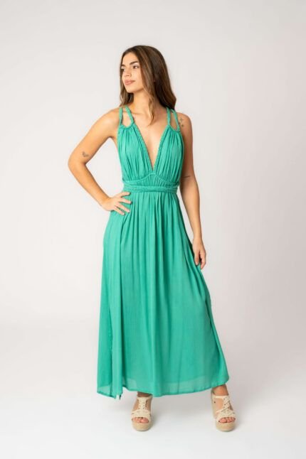 Vestido Largo Indira Aqua — vista 2