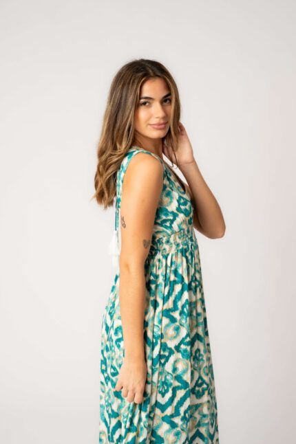 Vestido Largo Jaspreed Aqua — vista 2