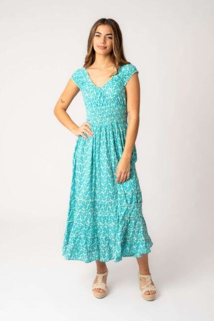 Vestido Largo June Green Legui