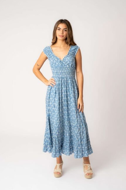 Vestido Largo June Blue Legui