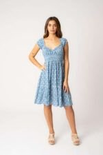 Vestido Corto Lisa Blue