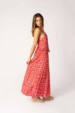 Vestido Largo Marcia Coral Leaf — vista 2