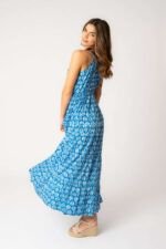 Vestido Largo Marcia Indigo Leaf — vista 2
