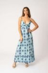 Vestido Largo Mica Blue Rombos