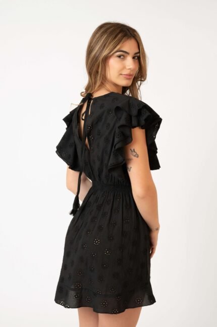 Vestido Corto Prema Black Solid — vista 2