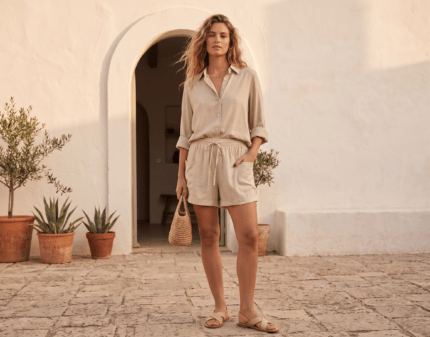 Camisa Corta Ines Beige