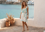 Minifalda Pareo Marga Aqua