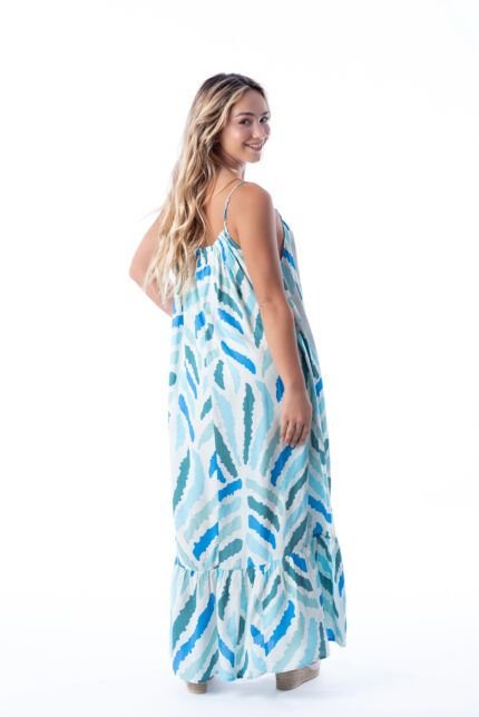 Vestido Largo África Aqua Inv — vista 2