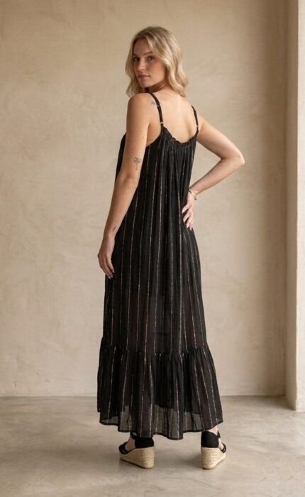 Vestido Largo África Black/Golden — vista 2